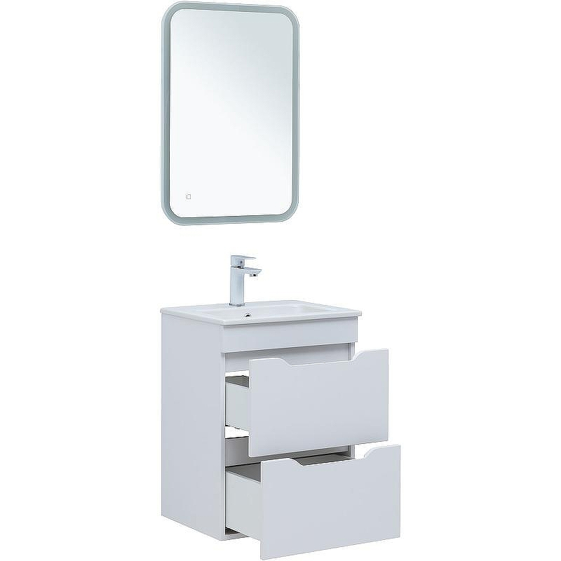 Тумба под раковину Aquanet Практика 50 330455 подвесная Белая матовая, купить, цена, заказать, магазин, доставка, скидка, промокод, купить, цена, заказать, магазин, доставка, скидка, промокод