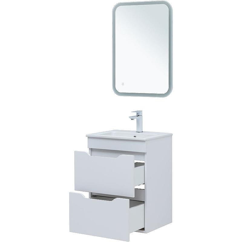 Тумба под раковину Aquanet Практика 50 330455 подвесная Белая матовая, купить, цена, заказать, магазин, доставка, скидка, промокод, купить, цена, заказать, магазин, доставка, скидка, промокод