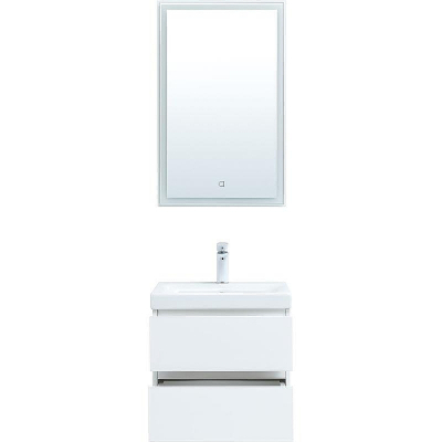 Комплект мебели для ванной Aquanet Беркли 50 306356 подвесной Белый глянец
