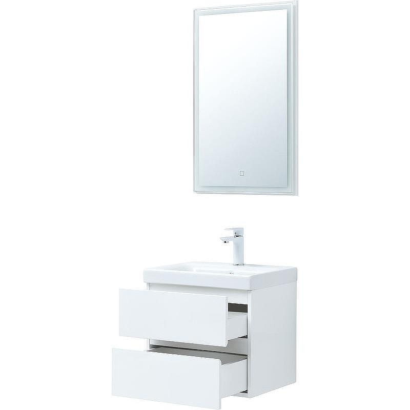 Комплект мебели для ванной Aquanet Беркли 50 306356 подвесной Белый глянец, купить, цена, заказать, магазин, доставка, скидка, промокод, купить, цена, заказать, магазин, доставка, скидка, промокод