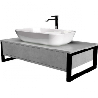 Тумба под раковину 1MarKa Grunge Loft 100П У85853 подвесная Бетон светлый, купить, цена, заказать, магазин, доставка, скидка, промокод, купить, цена, заказать, магазин, доставка, скидка, промокод