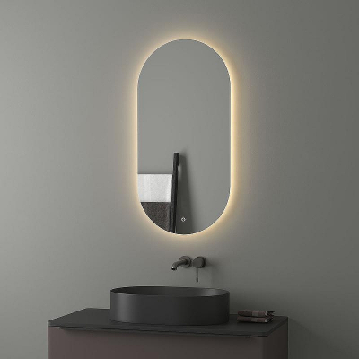 Зеркало Evoform Ledshine 100x50 BY 2697 с подсветкой 21.5 W - сенсорный выключатель - теплый белый свет