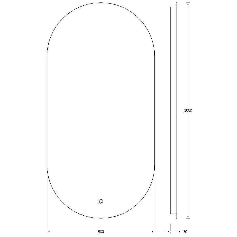 Зеркало Evoform Ledshine 100x50 BY 2697 с подсветкой 21.5 W - сенсорный выключатель - теплый белый свет, купить, цена, заказать, магазин, доставка, скидка, промокод, купить, цена, заказать, магазин, доставка, скидка, промокод