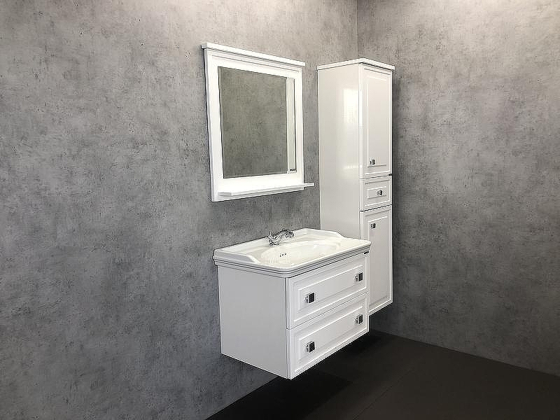 Тумба с раковиной Comforty Феррара 80 00004151060 подвесная Белая, купить, цена, заказать, магазин, доставка, скидка, промокод, купить, цена, заказать, магазин, доставка, скидка, промокод