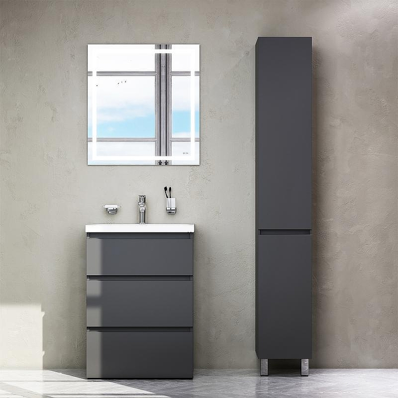 Тумба под раковину AM.PM Gem S 75 M91FSX0752GM Графит матовый, купить, цена, заказать, магазин, доставка, скидка, промокод, купить, цена, заказать, магазин, доставка, скидка, промокод