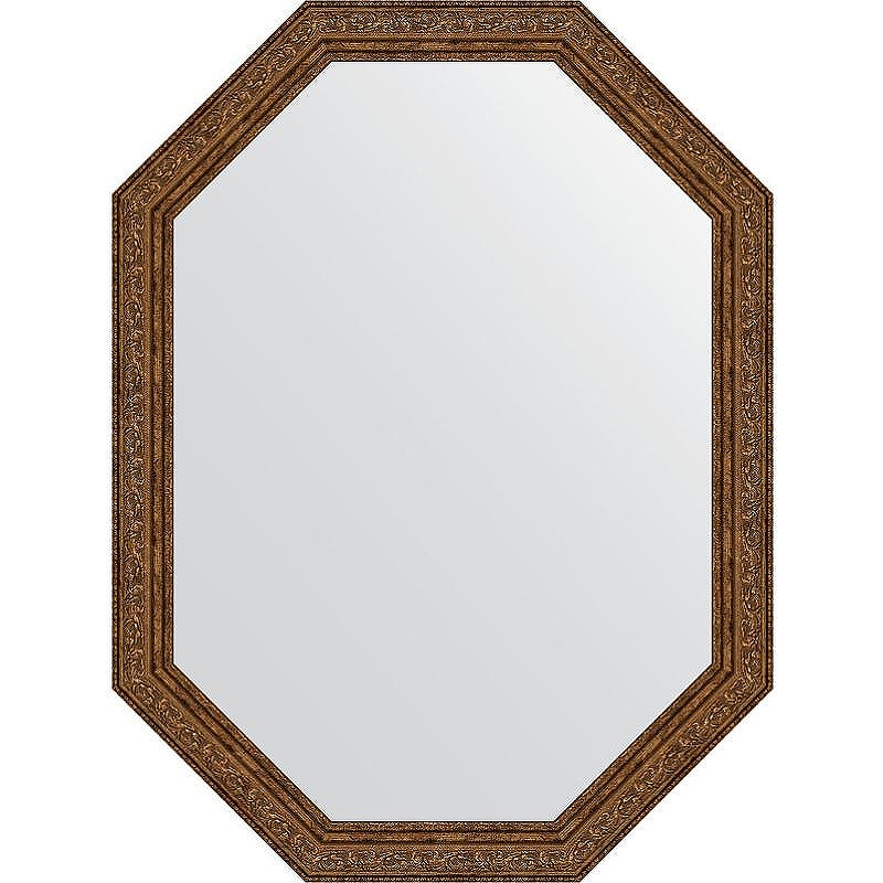 Зеркало Evoform Octagon 60x80 BY 7031 в багетной раме - Виньетка состаренная бронза 56, купить, цена, заказать, магазин, доставка, скидка, промокод, купить, цена, заказать, магазин, доставка, скидка, промокод
