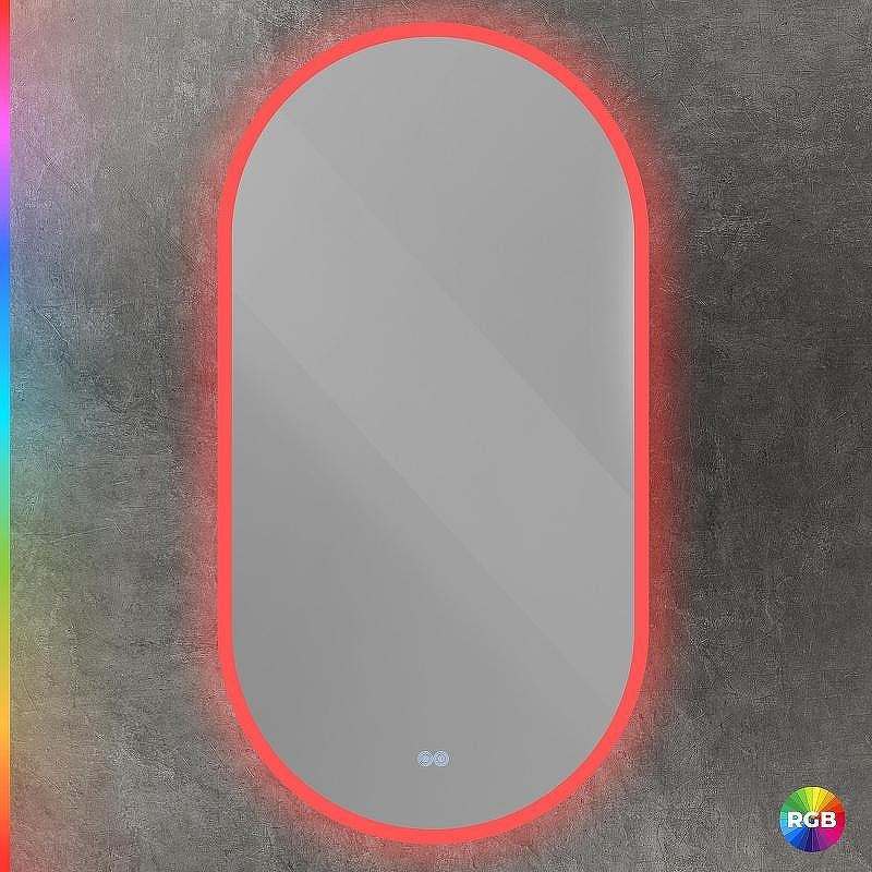 Зеркало Cezares Ellisse 55 CZR-SPC-ELS-550-1050-RGB-TCH с подсветкой с сенсорным выключателем и функцией памяти, купить, цена, заказать, магазин, доставка, скидка, промокод, купить, цена, заказать, магазин, доставка, скидка, промокод