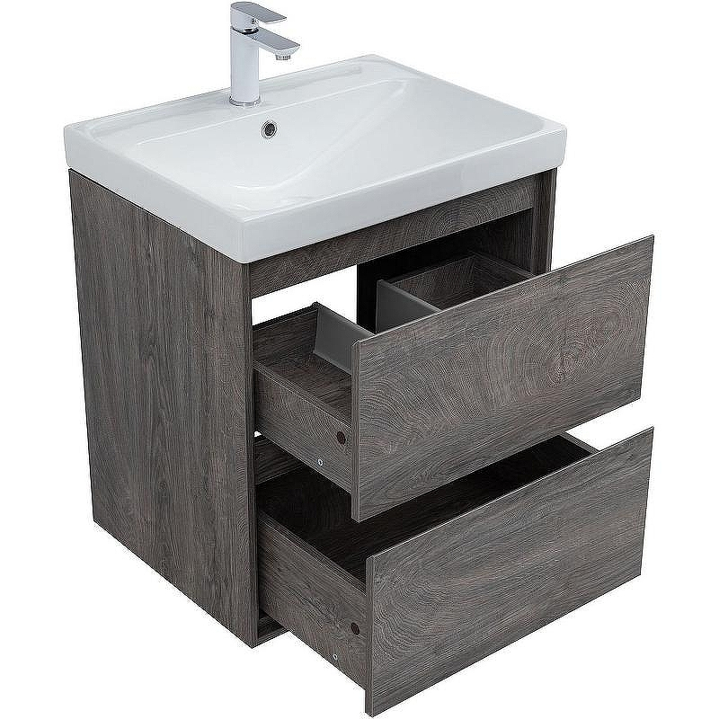 Тумба под раковину Aquanet Милан 60 336372 подвесная Дуб рошелье, купить, цена, заказать, магазин, доставка, скидка, промокод, купить, цена, заказать, магазин, доставка, скидка, промокод