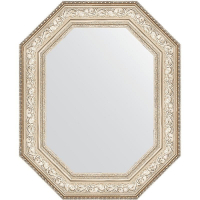 Зеркало Evoform Polygon 90х70 BY 7255 в багетной раме - Виньетка серебро 109, купить, цена, заказать, магазин, доставка, скидка, промокод, купить, цена, заказать, магазин, доставка, скидка, промокод