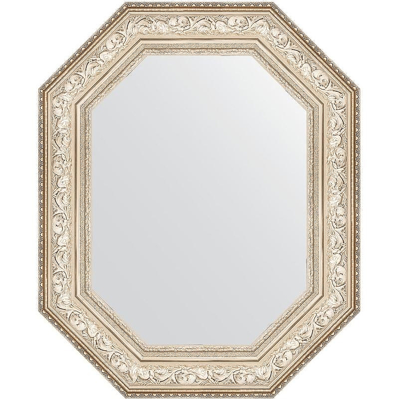 Зеркало Evoform Polygon 90х70 BY 7255 в багетной раме - Виньетка серебро 109, купить, цена, заказать, магазин, доставка, скидка, промокод, купить, цена, заказать, магазин, доставка, скидка, промокод
