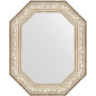 Зеркало Evoform Polygon 90х70 BY 7255 в багетной раме - Виньетка серебро 109, купить, цена, заказать, магазин, доставка, скидка, промокод, купить, цена, заказать, магазин, доставка, скидка, промокод