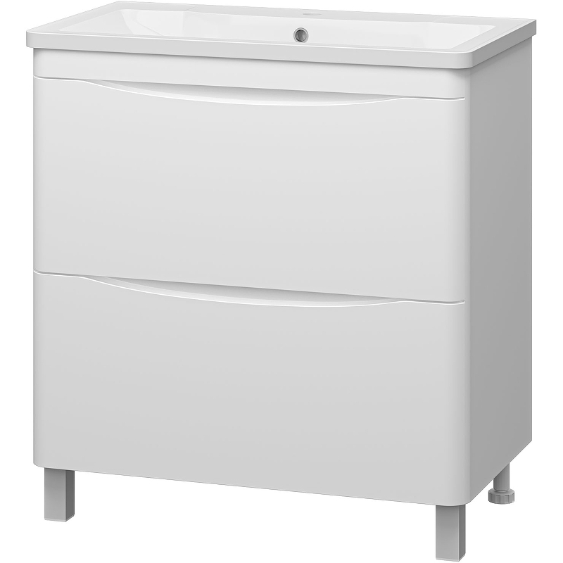 Тумба с раковиной Misty Атлантик 80 УТ000012713 Белая, купить, цена, заказать, магазин, доставка, скидка, промокод, купить, цена, заказать, магазин, доставка, скидка, промокод