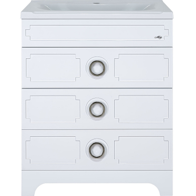 Тумба с раковиной Misty Лейла 80 УТ000011635 Белая