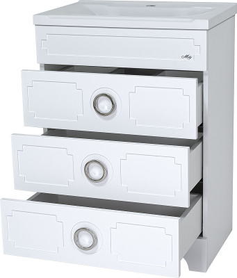 Тумба с раковиной Misty Лейла 80 УТ000011635 Белая