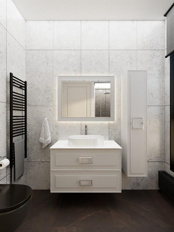 Тумба под раковину La Fenice Cubo Twin 80 FNC-01-CUB-C-80-2 подвесная Бежевая матовая, купить, цена, заказать, магазин, доставка, скидка, промокод, купить, цена, заказать, магазин, доставка, скидка, промокод