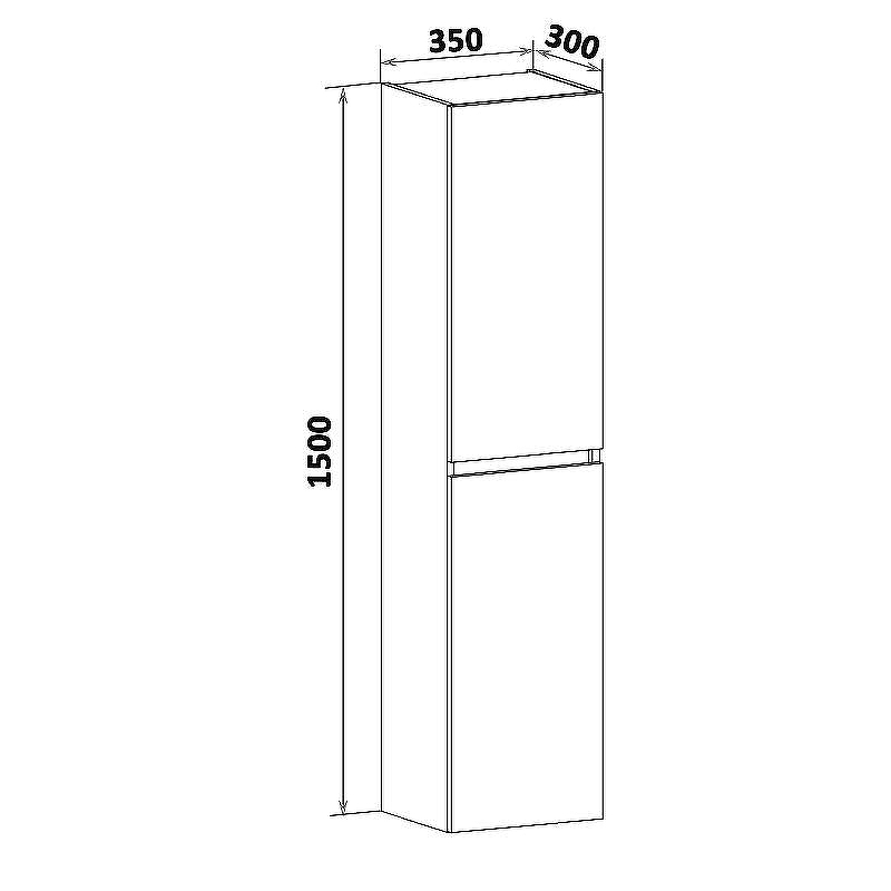 Шкаф пенал Runo Манхэттен 35 00-00001020 подвесной Серый бетон Белый, купить, цена, заказать, магазин, доставка, скидка, промокод, купить, цена, заказать, магазин, доставка, скидка, промокод