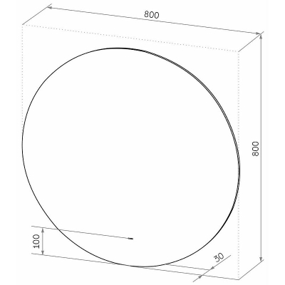 Зеркало Misty Аламак 80 АЛА-02-800-14 с подсветкой с бесконтактным выключателем и подогревом
