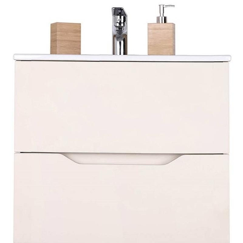 Тумба с раковиной Orange Line 60 Li-60Tua+Ra подвесная Айвори матовый, купить, цена, заказать, магазин, доставка, скидка, промокод, купить, цена, заказать, магазин, доставка, скидка, промокод