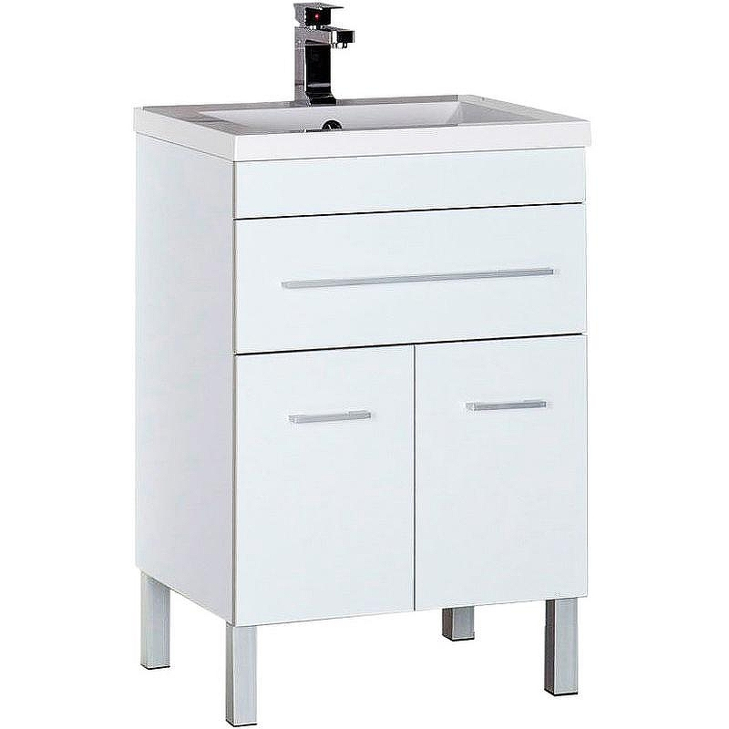 Тумба с раковиной Aquanet Верона 58 213028 Белая, купить, цена, заказать, магазин, доставка, скидка, промокод, купить, цена, заказать, магазин, доставка, скидка, промокод
