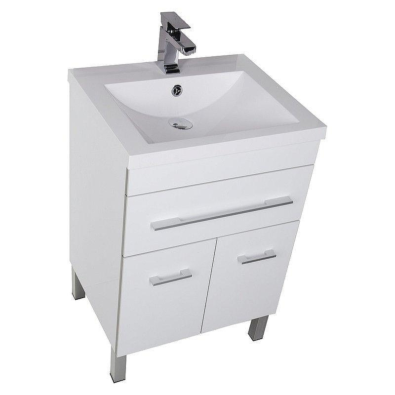 Тумба с раковиной Aquanet Верона 58 213028 Белая, купить, цена, заказать, магазин, доставка, скидка, промокод, купить, цена, заказать, магазин, доставка, скидка, промокод