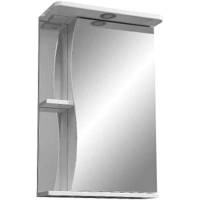 Зеркальный шкаф Stella Polar Волна Верея 50 SP-00000032 с подсветкой Белый