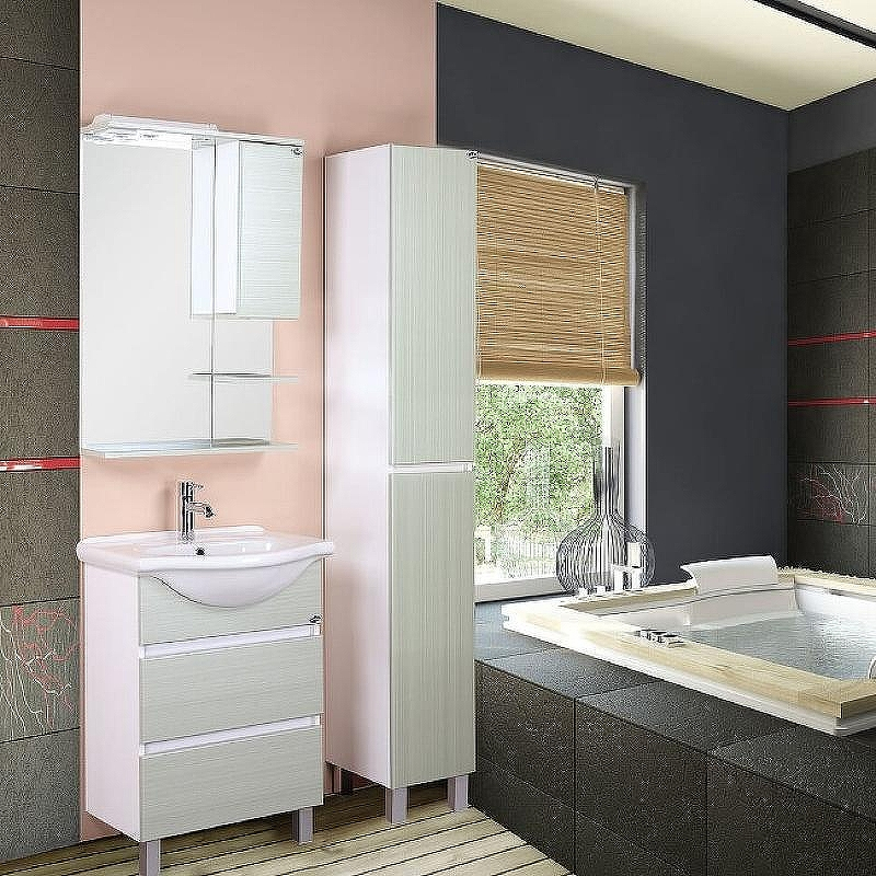 Зеркало со шкафом Onika Элита 60.01 R 206022 с подсветкой Олива Белая, купить, цена, заказать, магазин, доставка, скидка, промокод, купить, цена, заказать, магазин, доставка, скидка, промокод