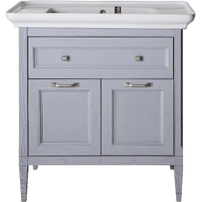 Комплект мебели для ванной ASB-Woodline Гранда 85 Grigio