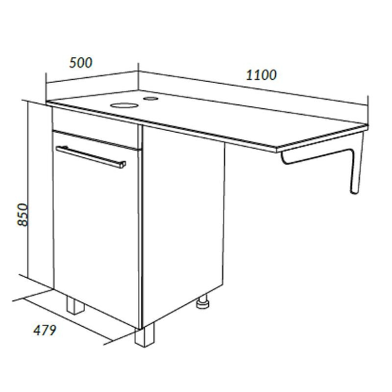 Тумба под раковину 1MarKa Wash 48Н Ц0000002638 Белый глянец, купить, цена, заказать, магазин, доставка, скидка, промокод, купить, цена, заказать, магазин, доставка, скидка, промокод