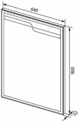 Зеркало Aquanet Модена 65 198488 с подсветкой Белое