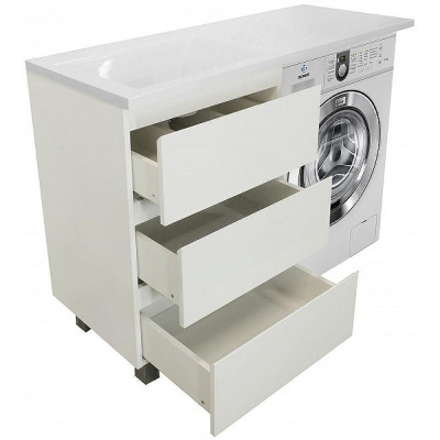 Тумба с раковиной Эстет Dallas Luxe 120 L ФР-00001922 Белая