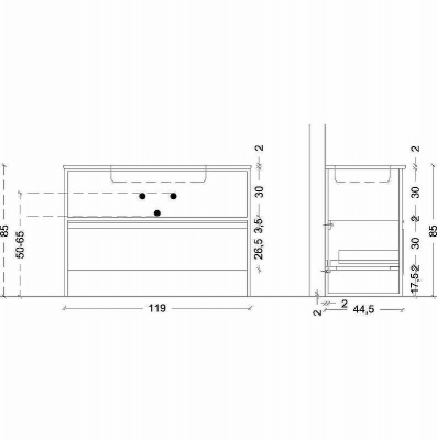Консоль под раковину Boheme Armadi Art Loft 120 893-120 Черная