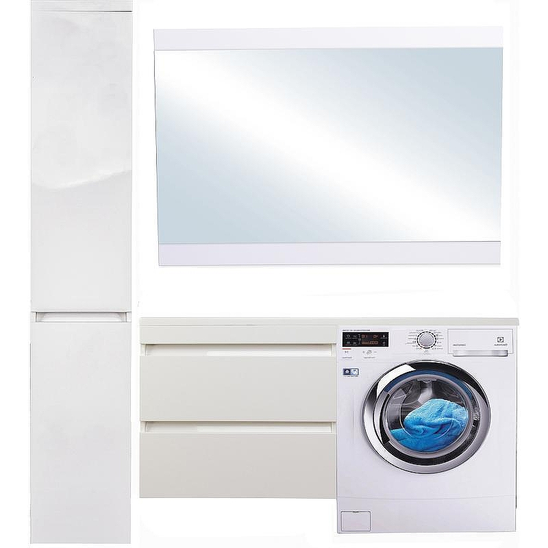 Тумба под раковину Style Line Даллас Люкс Plus 130 СС-00002352 подвесная Белая, купить, цена, заказать, магазин, доставка, скидка, промокод, купить, цена, заказать, магазин, доставка, скидка, промокод