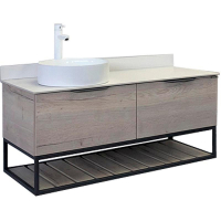 Тумба с раковиной Comforty Порто 120-1 00-00008905 подвесная Дуб дымчатый, купить, цена, заказать, магазин, доставка, скидка, промокод, купить, цена, заказать, магазин, доставка, скидка, промокод