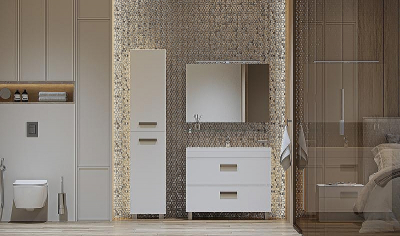 Шкаф пенал Velvex Orlando 40 pn.ORL.40 Белый матовый