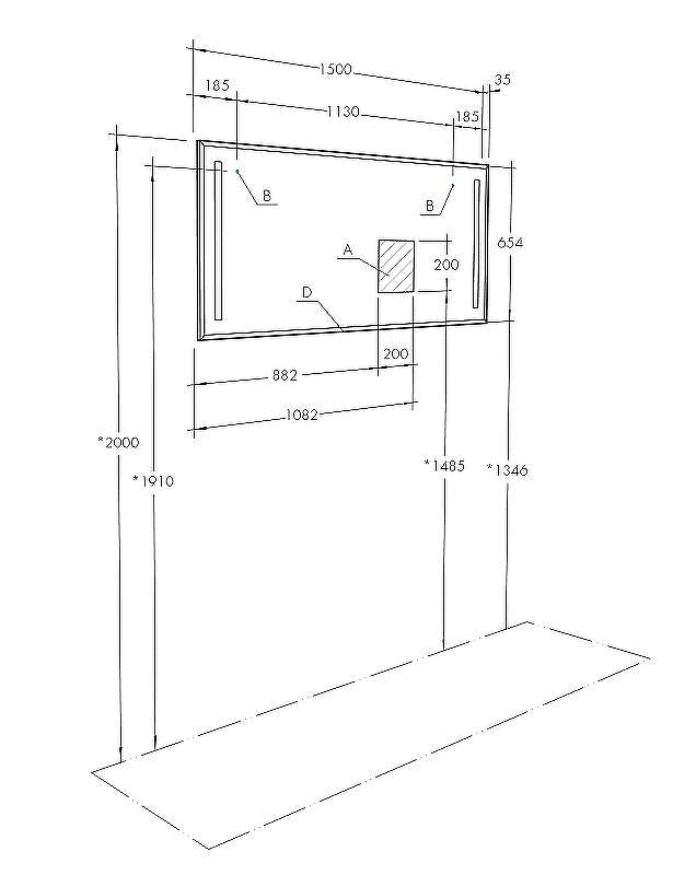 Зеркало Aquaton Отель 150 1A107502OT010 с подсветкой с функцией антипар и подогревом, купить, цена, заказать, магазин, доставка, скидка, промокод, купить, цена, заказать, магазин, доставка, скидка, промокод