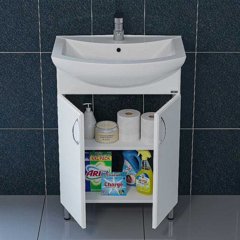 Тумба под раковину СанТа Грация 60 201019 Белая, купить, цена, заказать, магазин, доставка, скидка, промокод, купить, цена, заказать, магазин, доставка, скидка, промокод