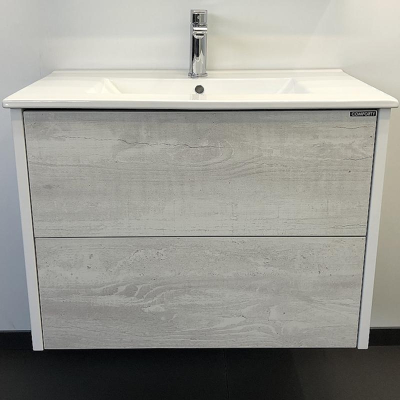 Тумба с раковиной Comforty Женева 75 00004137097 подвесная Дуб белый, купить, цена, заказать, магазин, доставка, скидка, промокод, купить, цена, заказать, магазин, доставка, скидка, промокод