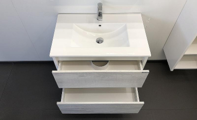 Тумба с раковиной Comforty Женева 75 00004137097 подвесная Дуб белый