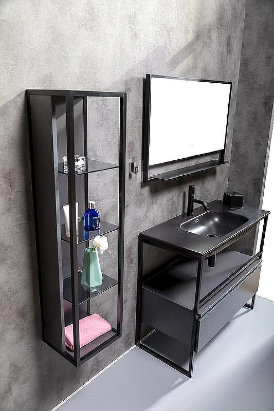 Шкаф пенал Boheme Armadi Art Loft 30 896-A подвесной Антрацит, купить, цена, заказать, магазин, доставка, скидка, промокод, купить, цена, заказать, магазин, доставка, скидка, промокод