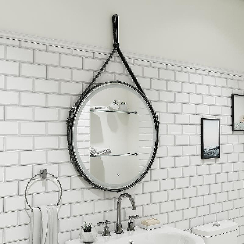 Зеркало Континент Millenium D 500 ЗЛП985 с подсветкой Черное с сенсорным выключателем, купить, цена, заказать, магазин, доставка, скидка, промокод, купить, цена, заказать, магазин, доставка, скидка, промокод