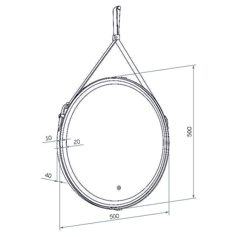 Зеркало Континент Millenium D 500 ЗЛП985 с подсветкой Черное с сенсорным выключателем, купить, цена, заказать, магазин, доставка, скидка, промокод, купить, цена, заказать, магазин, доставка, скидка, промокод
