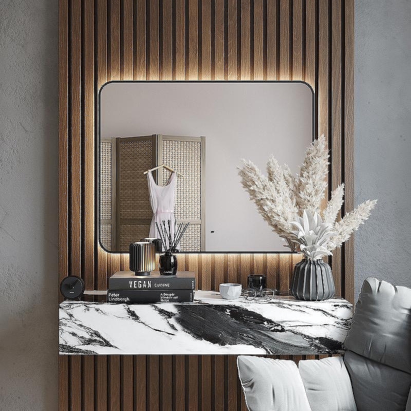 Зеркало Bond Loft 100x80 M35ZE-10080 с подсветкой Черное глянцевое с бесконтактным выключателем, купить, цена, заказать, магазин, доставка, скидка, промокод, купить, цена, заказать, магазин, доставка, скидка, промокод