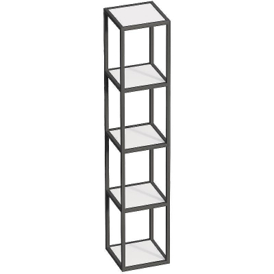 Полка Cezares Cadro 30 CADRO-30/30/160-4C-SO-MET-ST Черная матовая