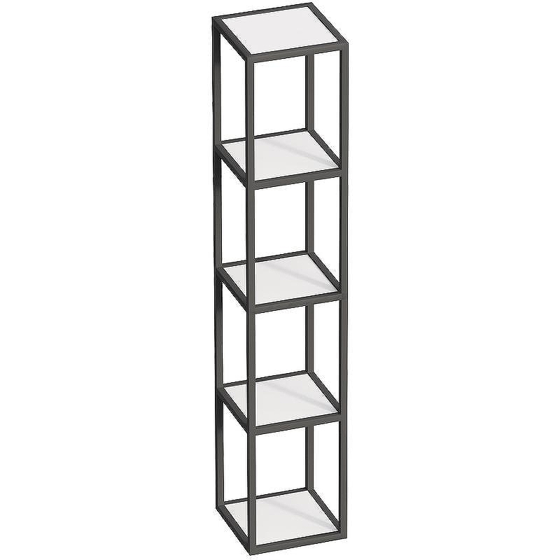 Полка Cezares Cadro 30 CADRO-30/30/160-4C-SO-MET-ST Черная матовая, купить, цена, заказать, магазин, доставка, скидка, промокод, купить, цена, заказать, магазин, доставка, скидка, промокод