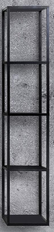 Полка Cezares Cadro 30 CADRO-30/30/160-4C-SO-MET-ST Черная матовая, купить, цена, заказать, магазин, доставка, скидка, промокод, купить, цена, заказать, магазин, доставка, скидка, промокод