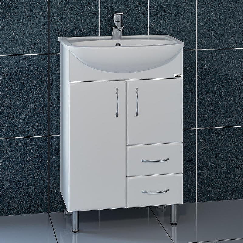 Тумба под раковину СанТа Стандарт 55 201088 Белая, купить, цена, заказать, магазин, доставка, скидка, промокод, купить, цена, заказать, магазин, доставка, скидка, промокод