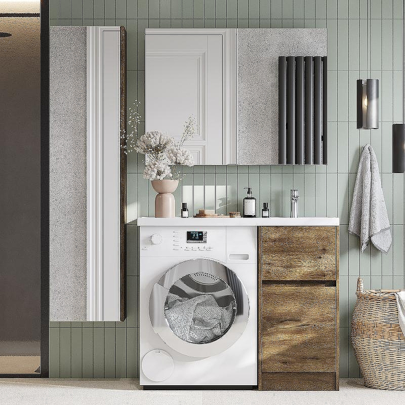 Тумба под раковину Aquaton Лондри 105 1A267001LHDR0 Дуб Рустикальный без фасада, купить, цена, заказать, магазин, доставка, скидка, промокод, купить, цена, заказать, магазин, доставка, скидка, промокод