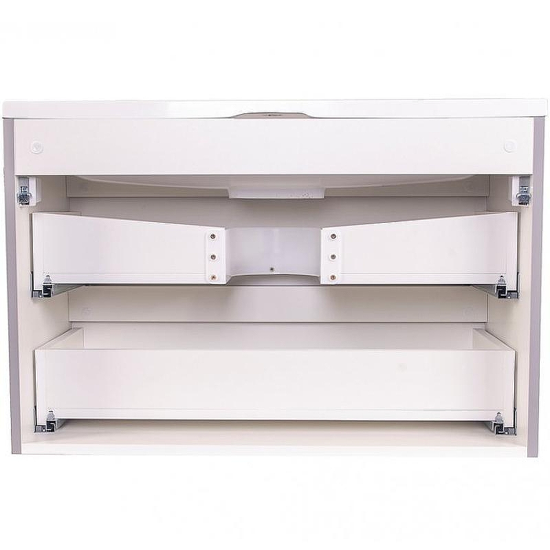 Тумба под раковину Style Line Бергамо мини 90 Люкс Plus СС-00002365 подвесная Серая антискрейч, купить, цена, заказать, магазин, доставка, скидка, промокод, купить, цена, заказать, магазин, доставка, скидка, промокод