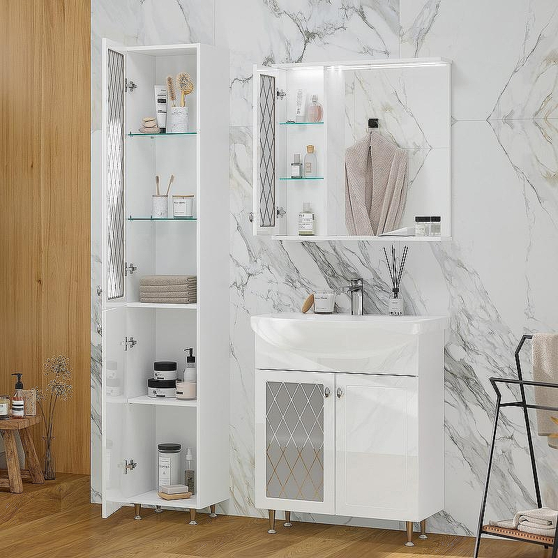 Тумба под раковину Volna Milena 70.2D tnMILENA70.2D-01 Белая, купить, цена, заказать, магазин, доставка, скидка, промокод, купить, цена, заказать, магазин, доставка, скидка, промокод