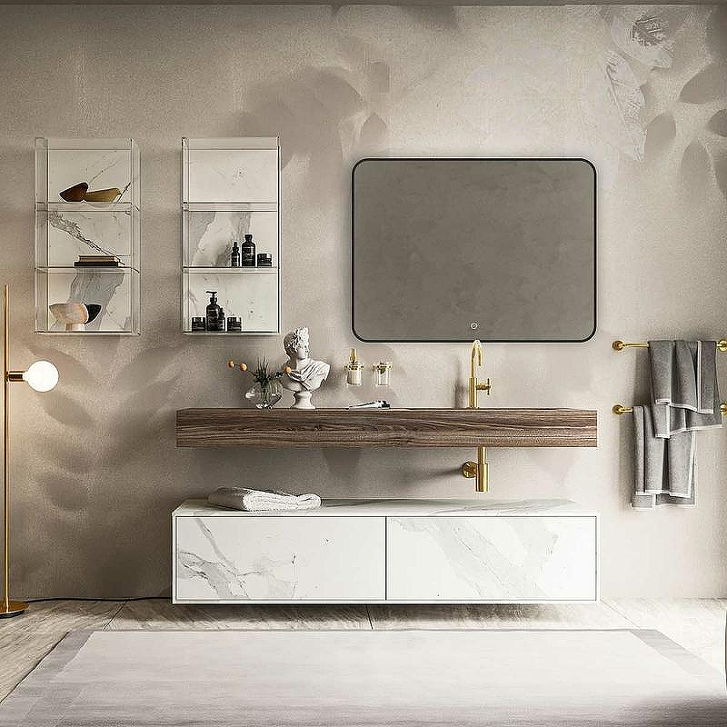 Зеркало Vincea 80 VLM-3VC800B с подсветкой Черное с сенсорным выключателем и диммером, купить, цена, заказать, магазин, доставка, скидка, промокод, купить, цена, заказать, магазин, доставка, скидка, промокод